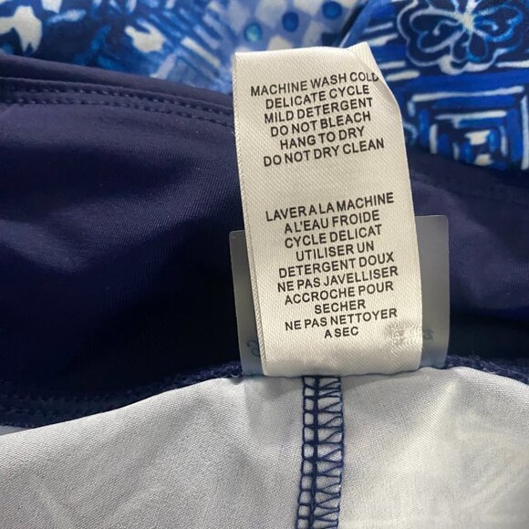 Tommy Bahama IslandActive Pull On Shorts Medium Indigo‎ Patchwork Hybrid SS-1367 - Picture 8 of 9